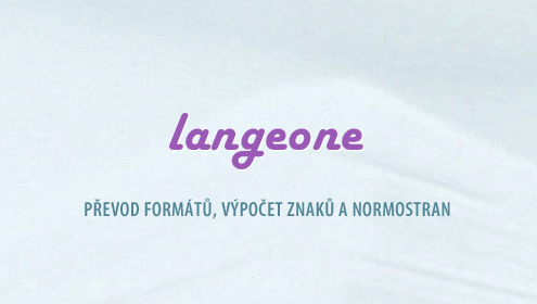 LANGEONE - převod z PDF do Wordu