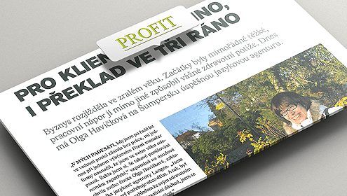 Článek o LANGEO v časopisu Profit