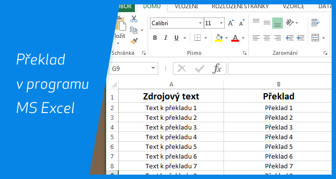 Překlad v Excelu